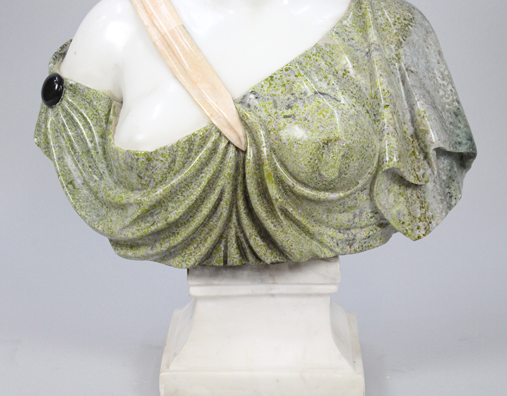 Classical Style Marble Bust of Lady - Image 9 of 10