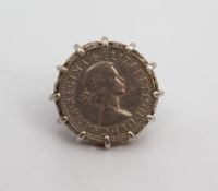 Silver Ring Set with 1967 Sixpence