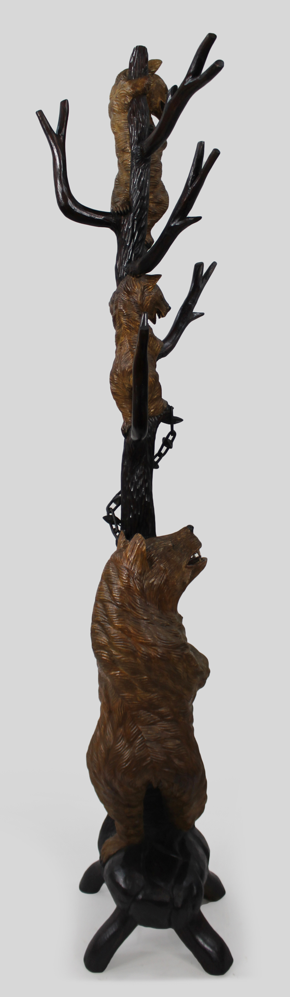 19th Century Black Forest Carved Bear Coat Stand - Image 2 of 12