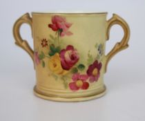 Edwardian Royal Worcester Small Two Handled Blush Cup