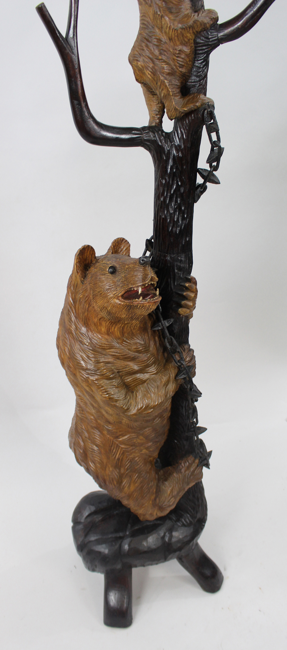 19th Century Black Forest Carved Bear Coat Stand - Image 11 of 12