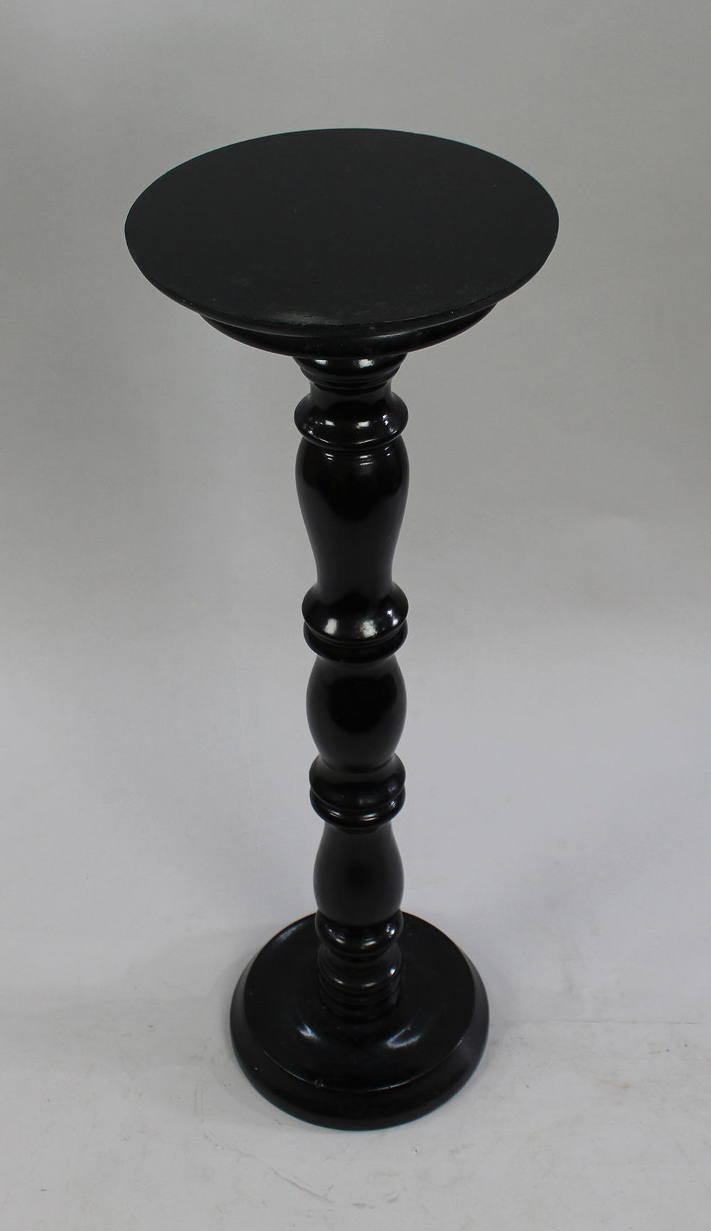 Early 20th c. Ebonized Wooden Pedestal - Image 2 of 3
