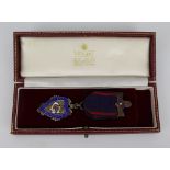 Independent Order of Oddfellows Manchester Unity Cased Solid Silver Medal on Ribbon