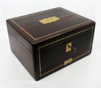 Early 19th c. Brass Inlaid Rosewood Writing Box by William Wilson Edinburgh
