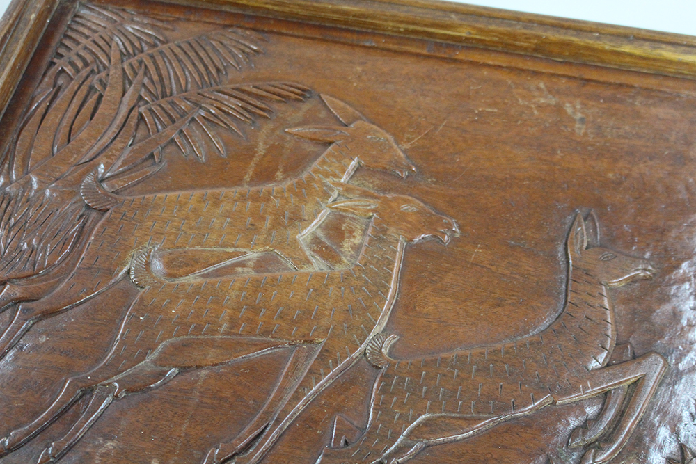 Carved Wooden Tray - Image 4 of 5