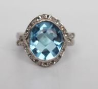 Silver Aquamarine Dress Ring