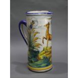 Hand Painted 20th c. Glazed Earthenware Talavera Jug