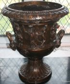 Very Heavy Classical Style Bronze Urn