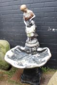 Heavy Figural Garden Fountain