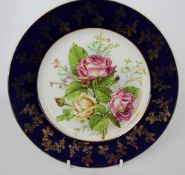 Decorative Floral Cabinet Plate