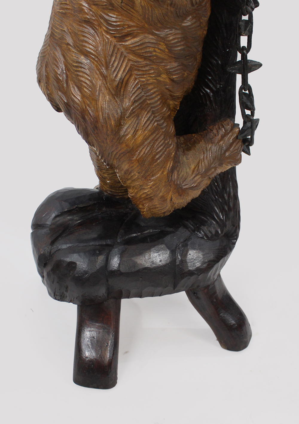 19th Century Black Forest Carved Bear Coat Stand - Image 12 of 12