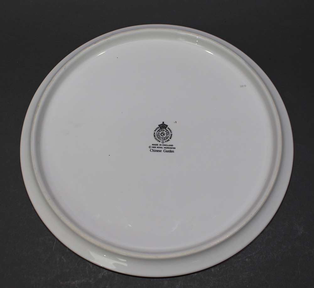 Royal Worcester Chinese Garden Cake Plate - Image 2 of 3