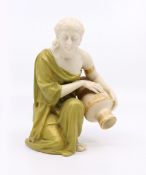 Royal Worcester Figurine 637 Kneeling Water Carrier 1910