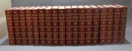 17 Volumes Part Encylopaedia Britannica Red Leather Bound