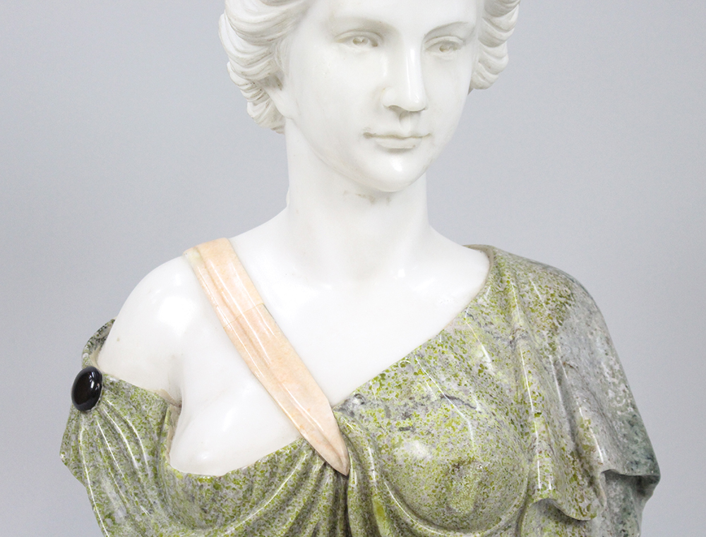 Classical Style Marble Bust of Lady - Image 8 of 10