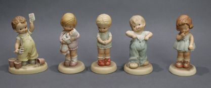 Set of 5 Lucie Atwell Memories of Yesterday Figurines