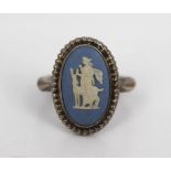 Wedgwood Cameo Jasperware Silver Ring