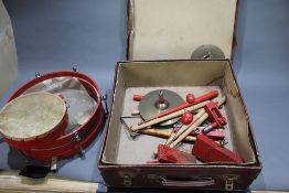 Old Cased Drum & Assorted