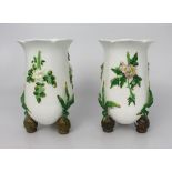 Pair of Antique Floral English Vases