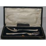 Silver Cased Christening Spoon & Fork Sheffield 1917