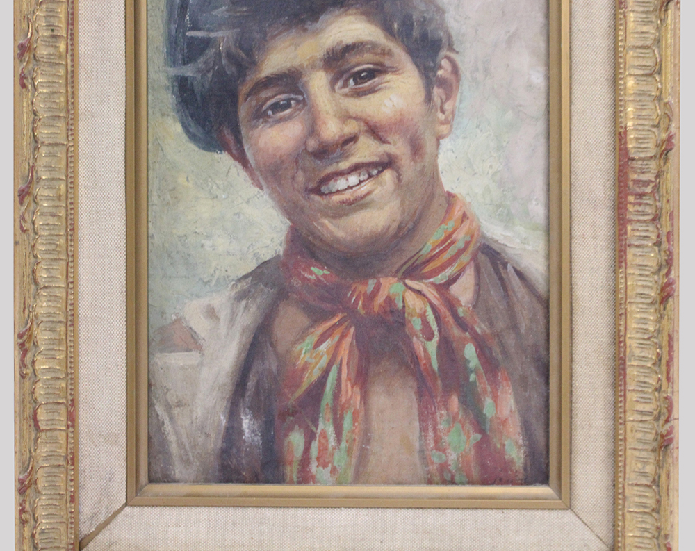 Italian School Portrait of a Neapolitan Youth Oil on Canvas - Image 3 of 4