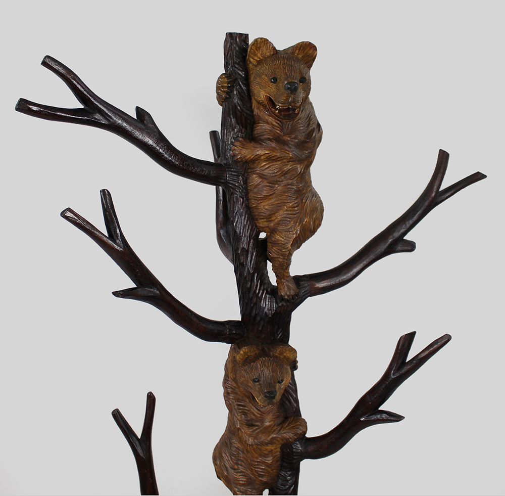 19th Century Black Forest Carved Bear Coat Stand - Image 5 of 12
