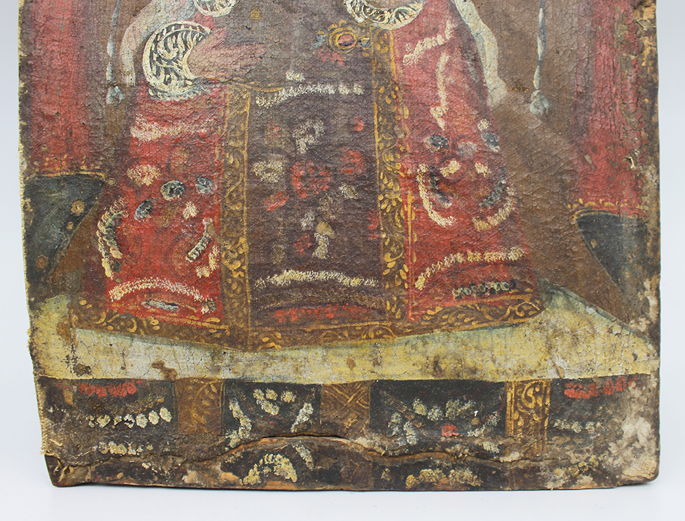 Antique Icon Painting on Canvas - Image 2 of 5