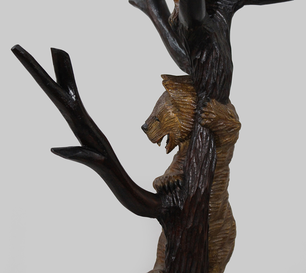 19th Century Black Forest Carved Bear Coat Stand - Image 10 of 12