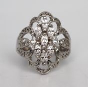 Silver CZ Set Ring