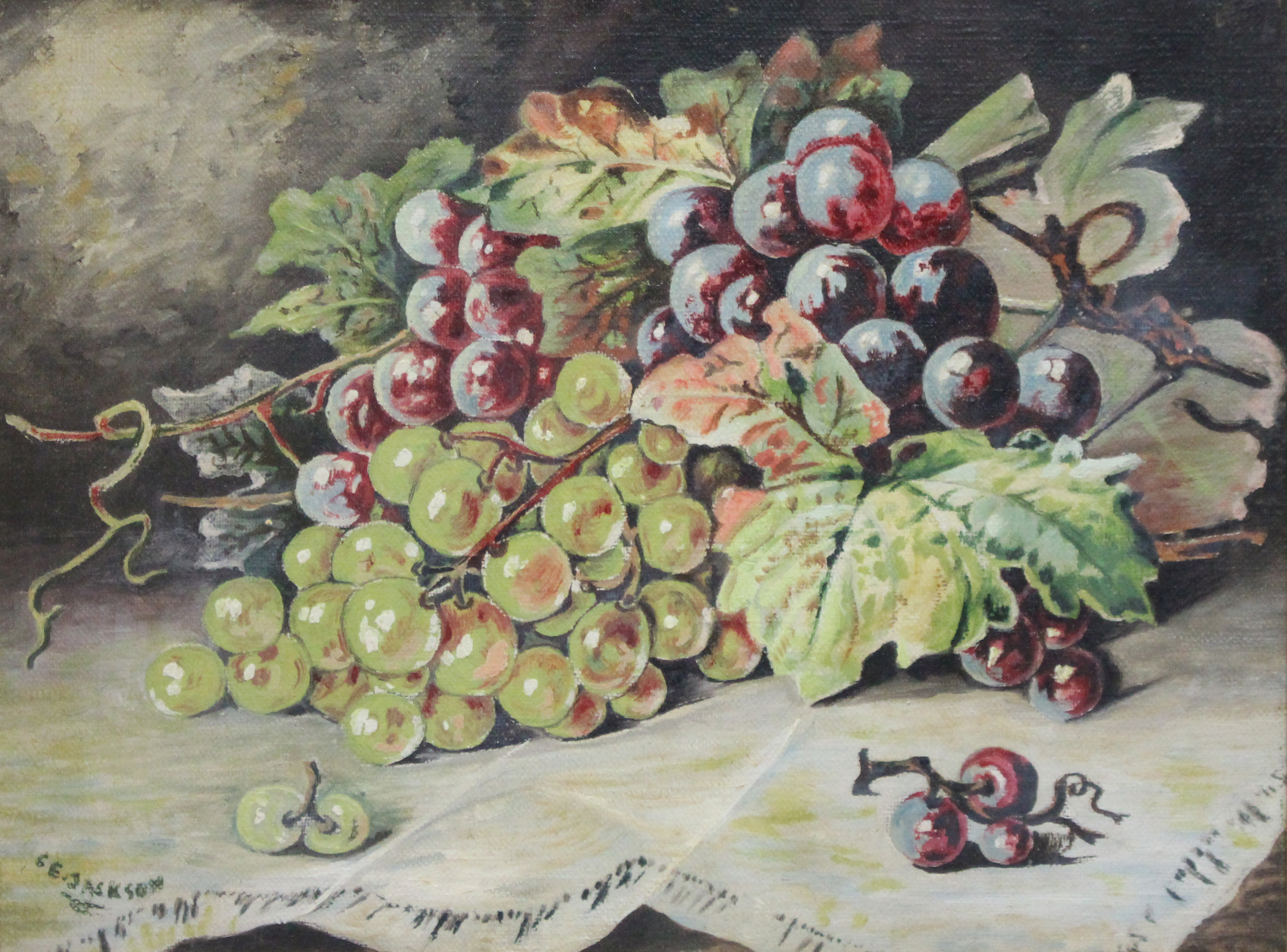 Pair of Signed Still Life Paintings Oil on Canvas - Image 3 of 6