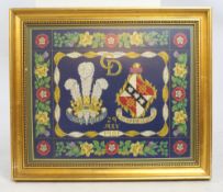 Tapestry Commemorating the Marriage of Charles & Diana 1981 Framed
