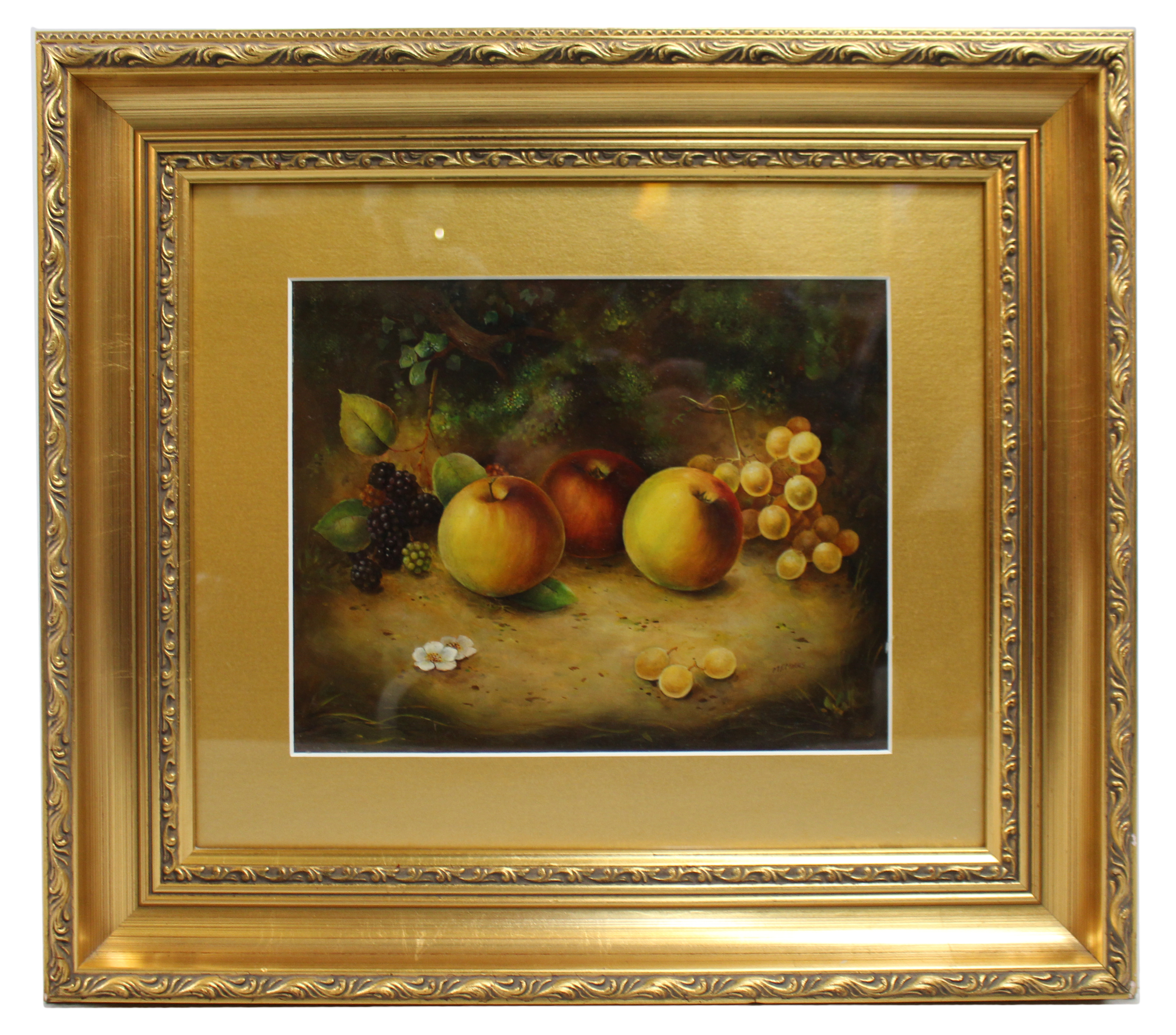 Fruit Still Life by M.E.Morris Oil on Board - Image 2 of 2