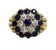 Sapphire & Diamond 18ct Cluster Ring