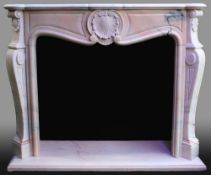 Fine Classical Pink Veined Marble Fire Surround
