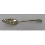 Georgian Solid Silver Berry Spoon by Alice & George Burrows II