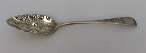 Georgian Solid Silver Berry Spoon by Alice & George Burrows II