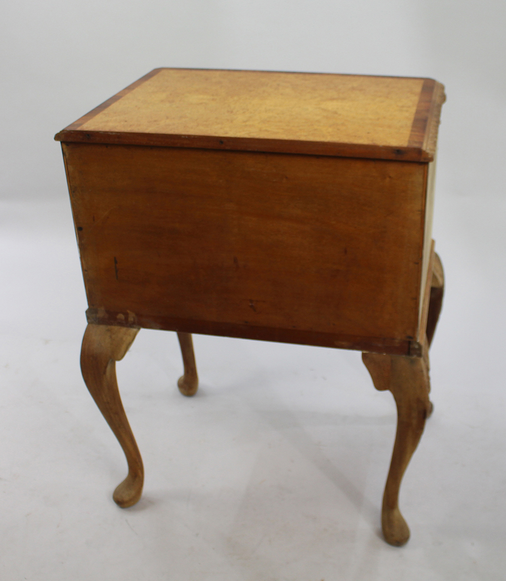 Early 20th c. Carved Walnut Footed Cutlery Chest - Image 6 of 6