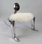 Designer Chromed Antique Shoemakers Chair