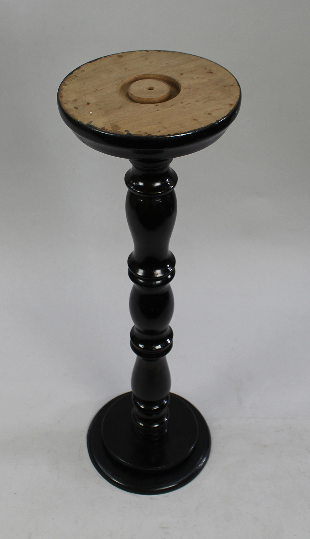 Early 20th c. Ebonized Wooden Pedestal - Image 3 of 3