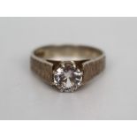 Diamond Style Silver Ring Birmingham 1978