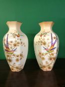 Pair of Edwardian Crown Ducal Ware Vases