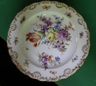 Hand Painted 19th c. Meissen Plate