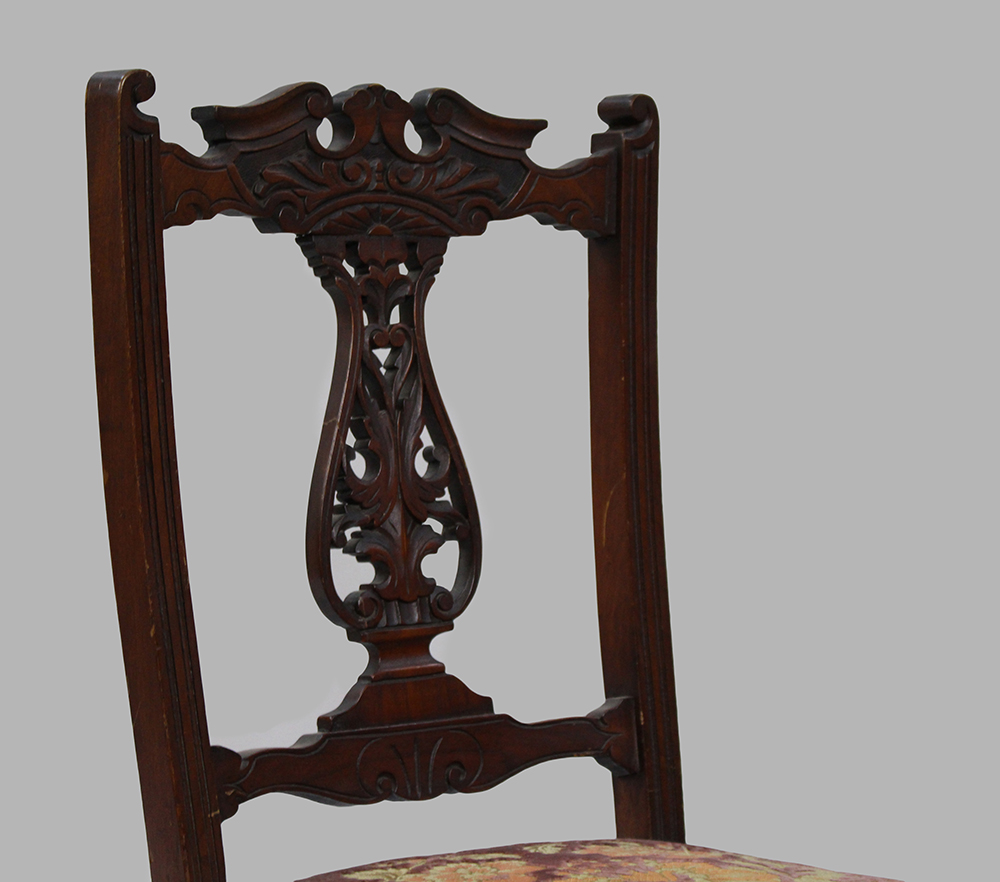 Edwardian Mahogany Nursing Chair with Upholstered Seat - Image 2 of 3