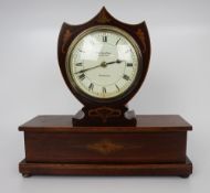 Elegant Inlaid Mahogany Mantle Clock by Wray, Son & Perry c.1900
