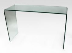 Heavy Contemporary Glass Console Table