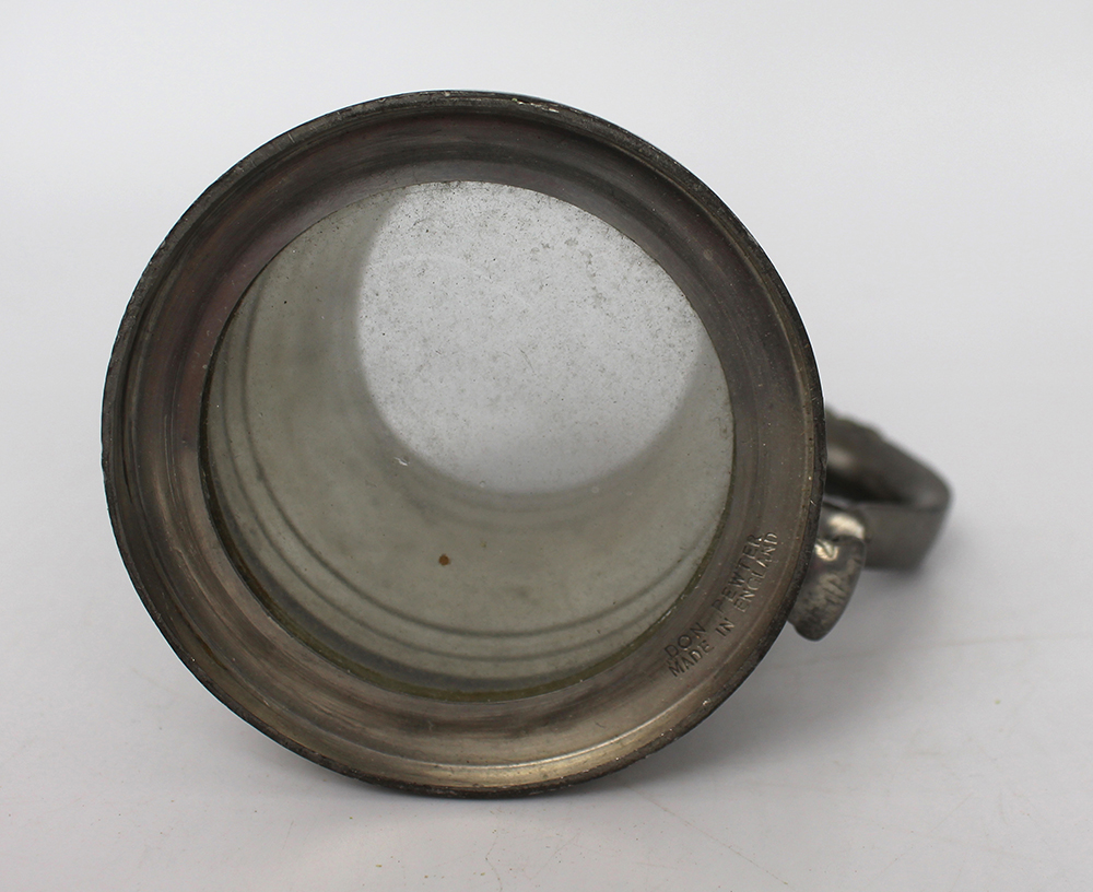 Pewter Tankard with Glass Bottom - Image 3 of 3