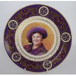 Caverswall The Queen Mother Cabinet Plate