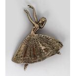 Silver Ballerina Brooch