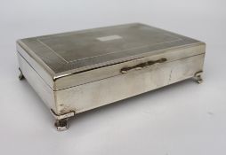 Mid 20th c. English Silver Plated Cigarette Box by Harman Brothers