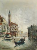 Antonio DeVity (Italian, 1901-1993) Venice Canal Oil on Canvas